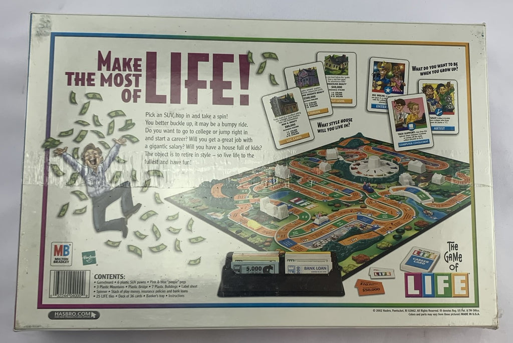 2002 Game of Life Board Game by Milton Bradley Complete Great Cond FREE SHIP