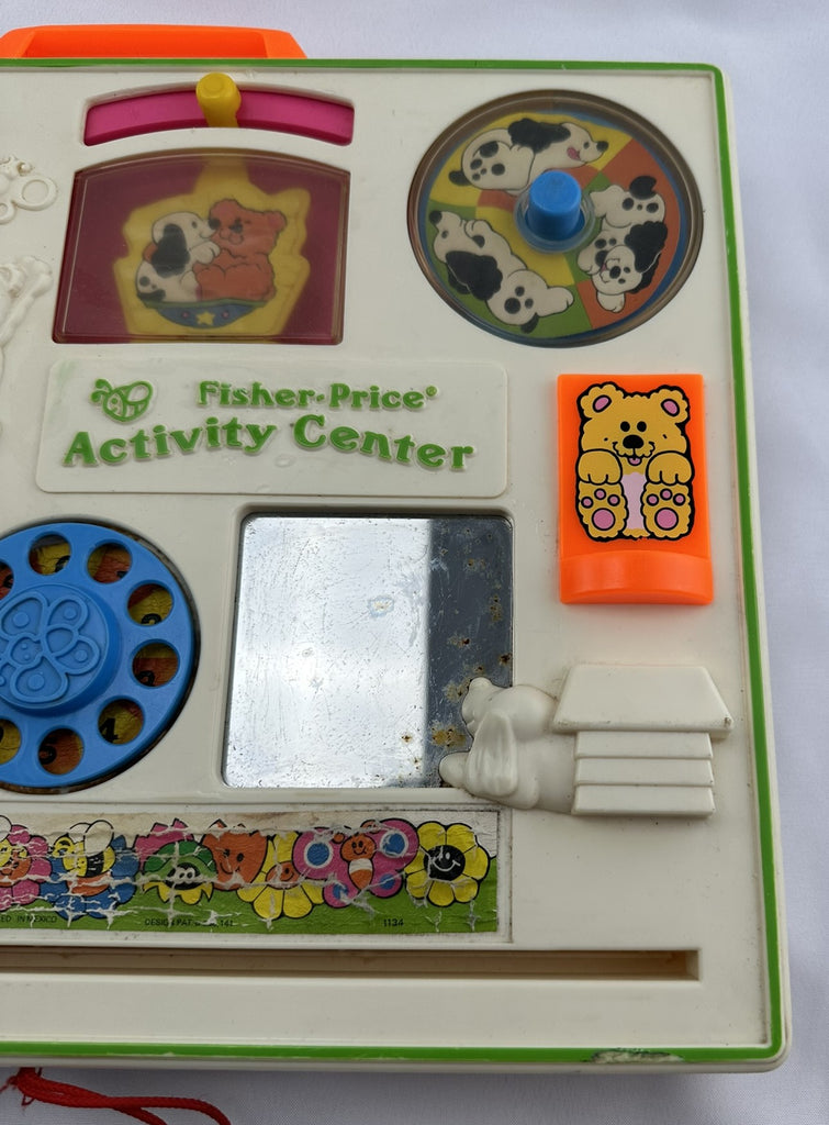 Crib Busy Box Activity Center with Straps - 1984 - Fisher Price