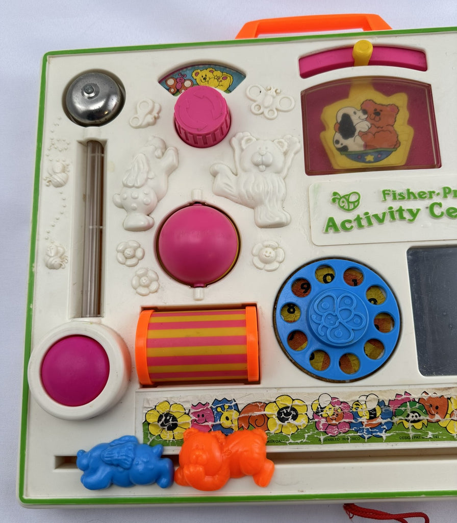 busy box fisher price Crib Busy Box Activity Center with Straps - 1984 - Fisher Price