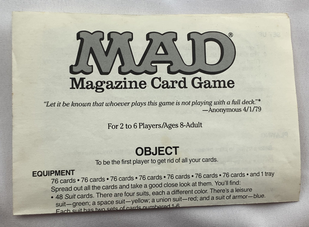 55 Card Mad Magazine Set Complete 55-Card Set Of MAD Magazine Series 1 Trading Cards (1992) By Lime Rock - In Mint Condition 1992 Lime Rock Mad Magazine 55 Card Mad Magazine Set Complete 55-Card Set Of MAD Magazine Series 1 Trading Cards (1992) By Lime Rock - In Mint Condition 1992 Lime Rock Mad Magazine