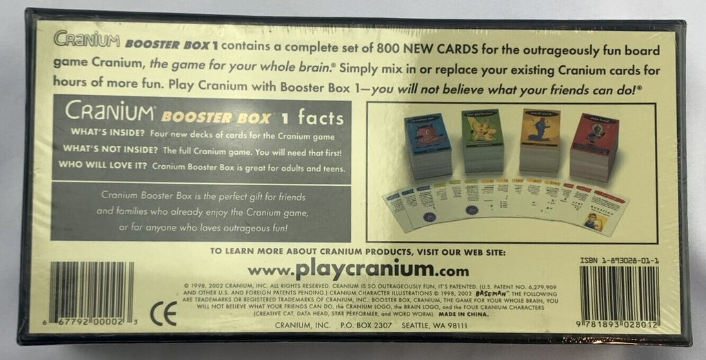 Cranium Booster Box 1 - 2002 - New | Mandi's Attic Toys Cranium Booster Box 1 - 2002 - New | Mandi's Attic Toys