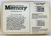 Memory Game Fronts and Backs - 1980 - Milton Bradley - Very Good Condition