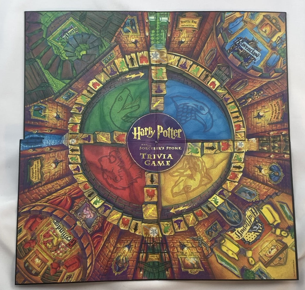 Harry Potter And The Sorcerers Stone Trivia Board Game Mattel 2000 Ages 8+