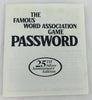 1986 Password Game 25th Edition by Milton Bradley Complete Good Condition