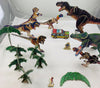 Jurassic Park Tyrannosaurus Rex, Triceratops, and Velociraptors 3D Puzzles  - 1993 - Milton Bradley - Very Good Condition