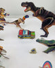 Jurassic Park Tyrannosaurus Rex, Triceratops, and Velociraptors 3D Puzzles  - 1993 - Milton Bradley - Very Good Condition