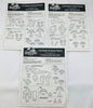 Jurassic Park Tyrannosaurus Rex, Triceratops, and Velociraptors 3D Puzzles  - 1993 - Milton Bradley - Very Good Condition