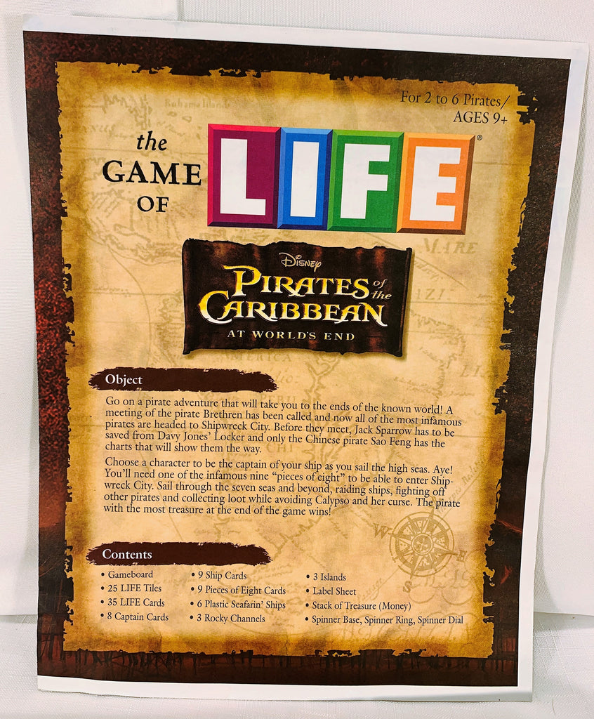 Game of Life: Pirates of the Caribbean At Worlds End 2006 Milton B  Mandi's Attic Toys