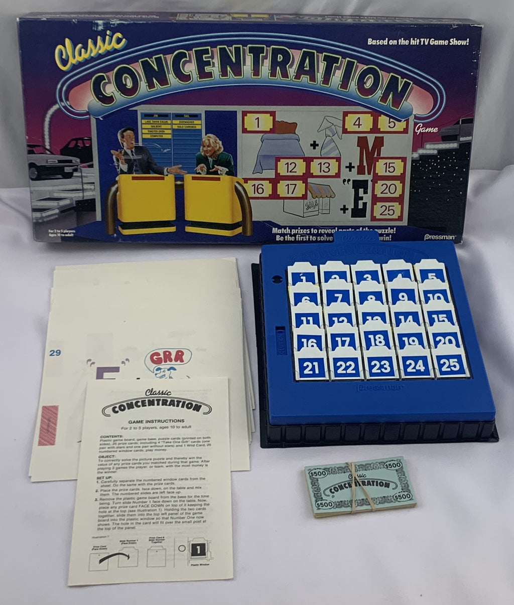 Classic Concentration Game - 1988 - Pressman - Great Condition
