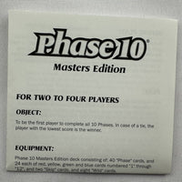 Phase 10 Masters Edition - 2003 - Fundex - Great Condition