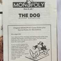 Dog Artist Monopoly Game - 2003 - USAopoly - Great Condition
