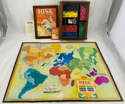 Risk Wood Bookshelf Game - 2005 - Hasbro - Great Condition