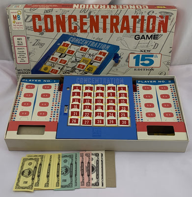 Concentration Game 15th Edition - 1974 - Milton Bradley - Great Condition