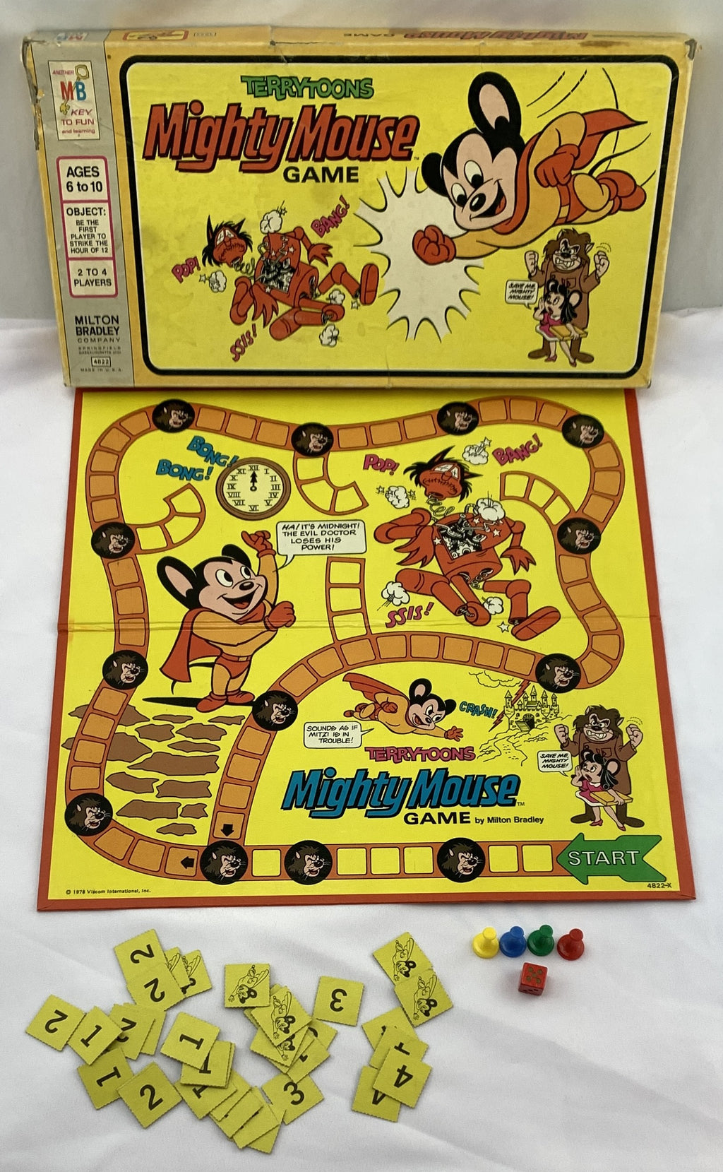 Terrytoons Mighty Mouse Game - 1978 - Milton Bradley - Good Condition