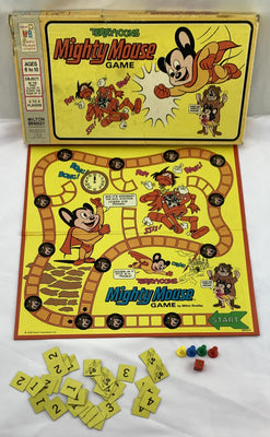 Terrytoons Mighty Mouse Game - 1978 - Milton Bradley - Good Condition