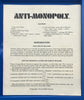 Anti-Monopoly Game - 1973 - Talicor - Great Condition