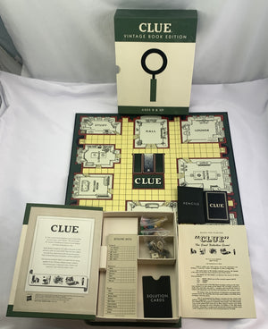 Clue Board Game Vintage Edition Linen Box - 2015 - Winning Solutions - Like New