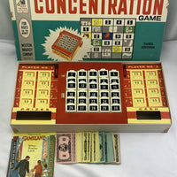 Concentration Game 3rd Edition - 1960 - Milton Bradley - Very Good Condition