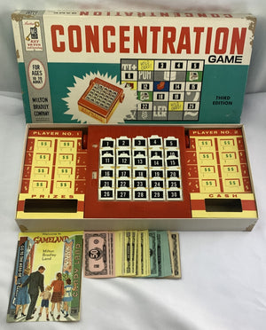 Concentration Game 3rd Edition - 1960 - Milton Bradley - Very Good Condition