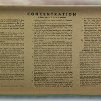 Concentration Game 3rd Edition - 1960 - Milton Bradley - Very Good Condition