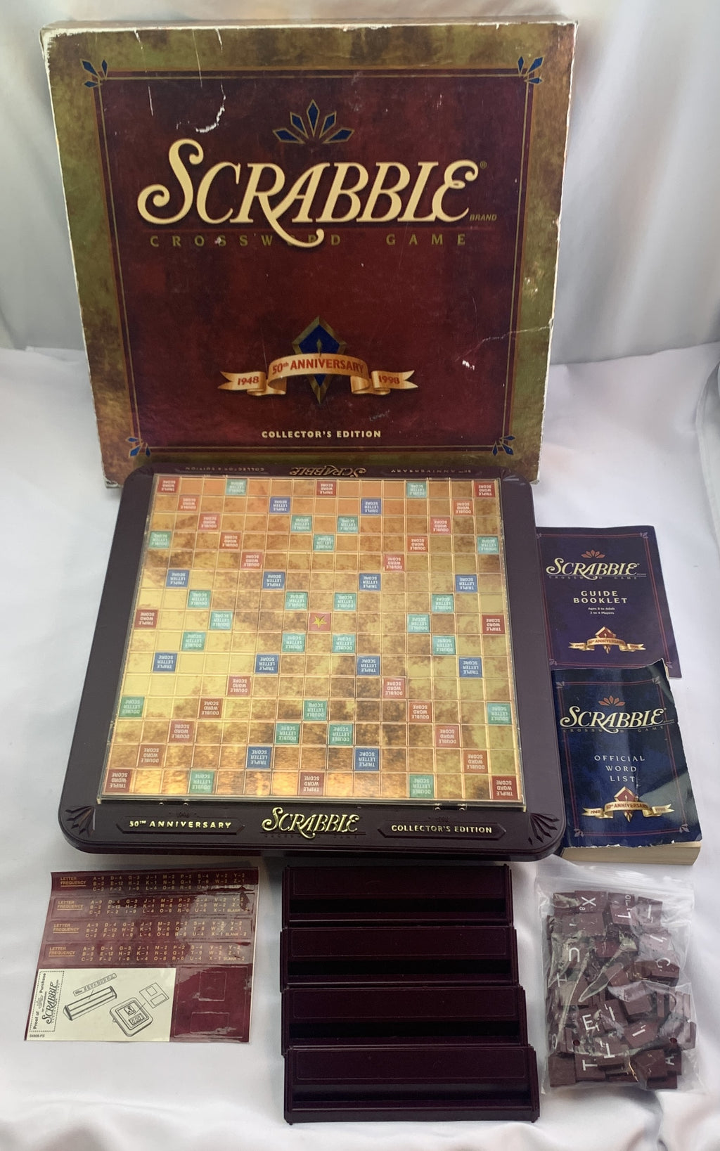 Scrabble Deluxe Turntable Collectors Edition 50th Anniversary