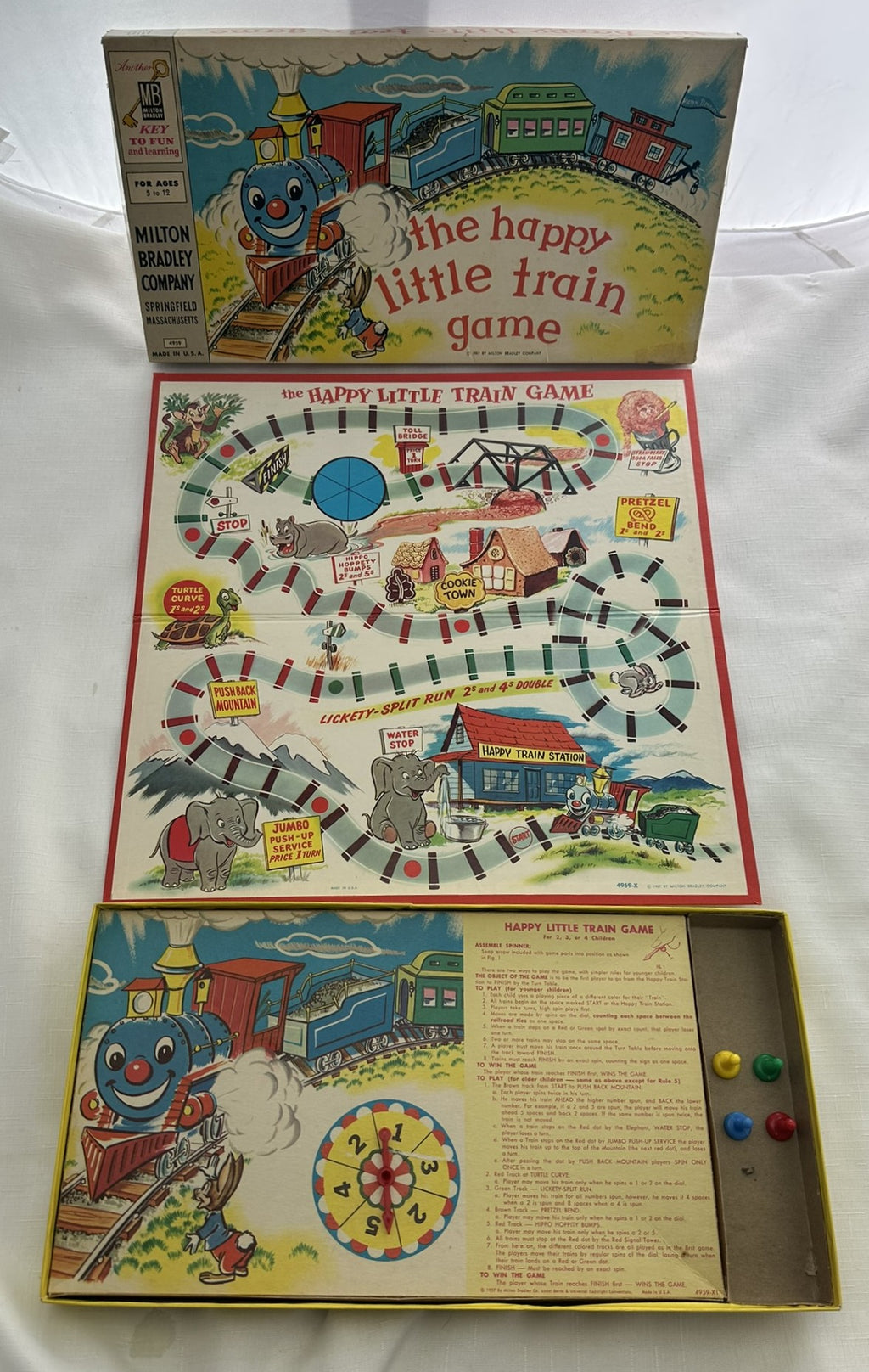 Happy Little Train Game - 1957 - Milton Bradley - Great Condition