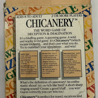 Chicanery Card Game - 1987 - Pressman - Good Condition