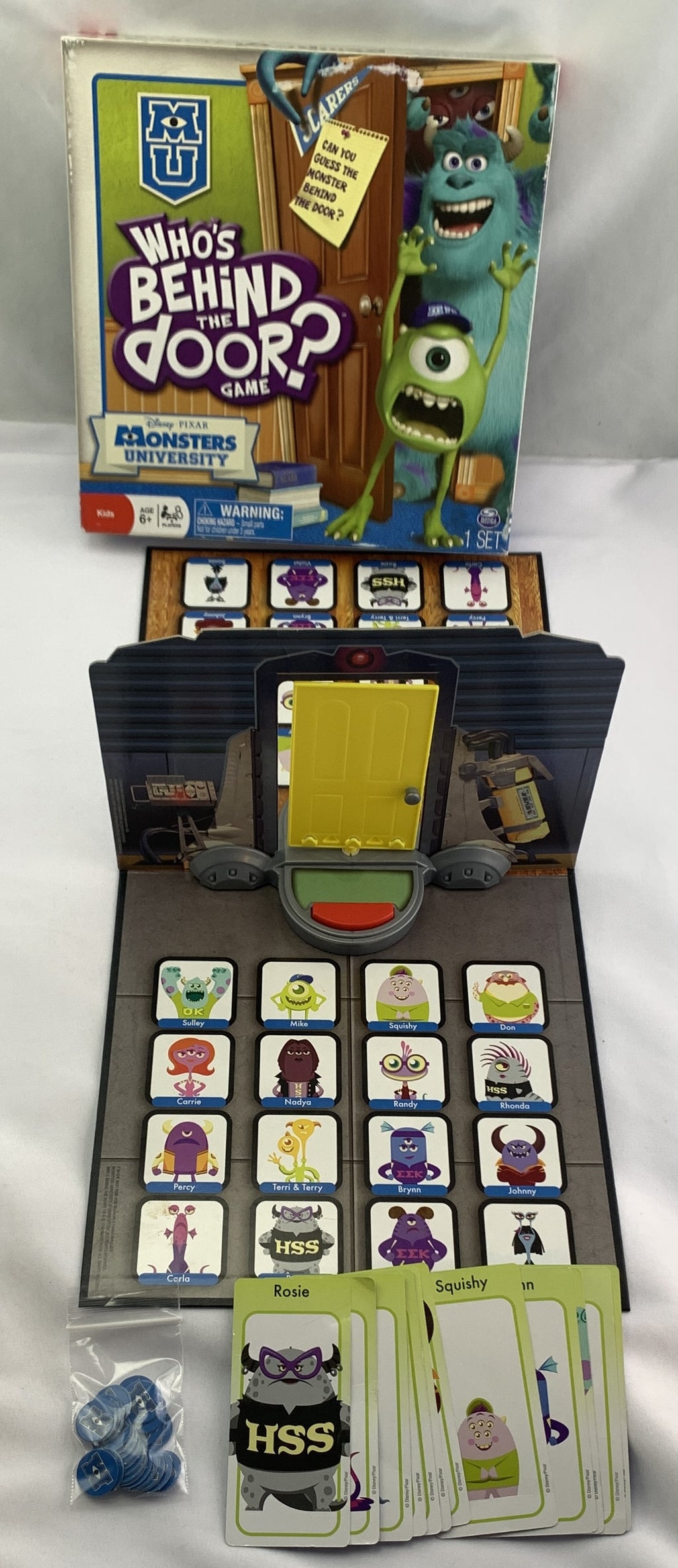 Who's Behind The Door Game? Monsters University - 2013 - Spin Master - Great Condition