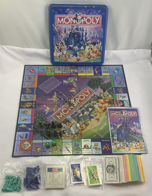 Disney Monopoly Game in Tin - 2001 - Parker Brothers - Great Condition