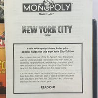 New York City Monopoly Board Game - 2001 - USAopoly - Very Good Condition