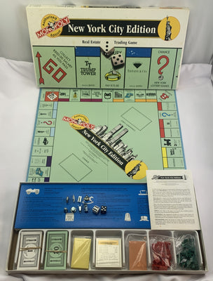 New York City Monopoly Board Game - 1996 - USAopoly - Very Good Condition