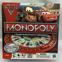 Monopoly Disney Cars Game - 2011 - Parker Brothers - Great Condition