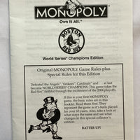 Boston Red Sox World Series Champion Monopoly Game - 2004 - USAopoly - Great Condition