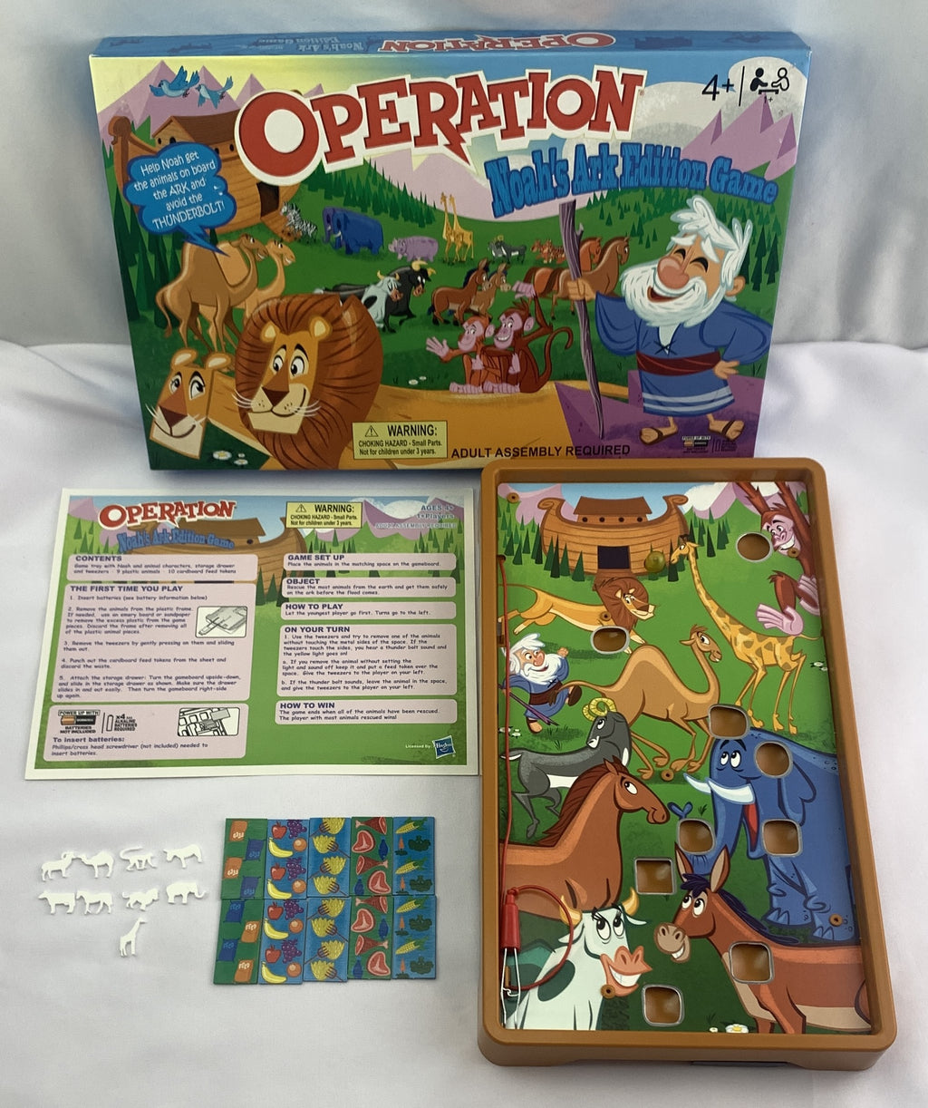Noahs Ark Operation Board Game - 2016 - Milton Bradley - Great Condition