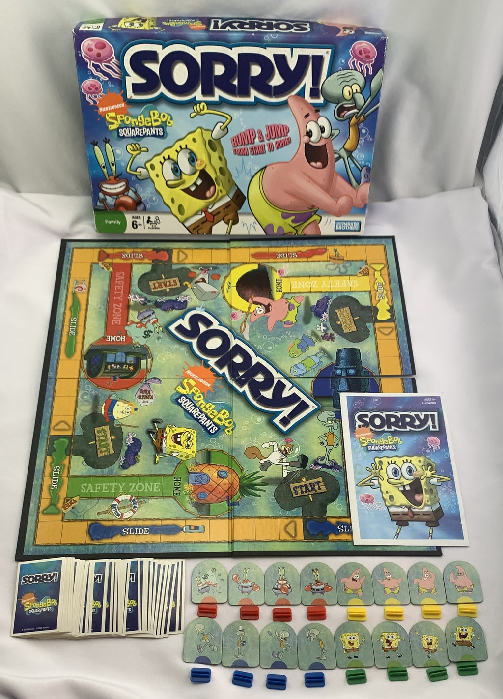 Sorry! Spongebob Edition Game - 2008 - Parker Brothers - Great Condition