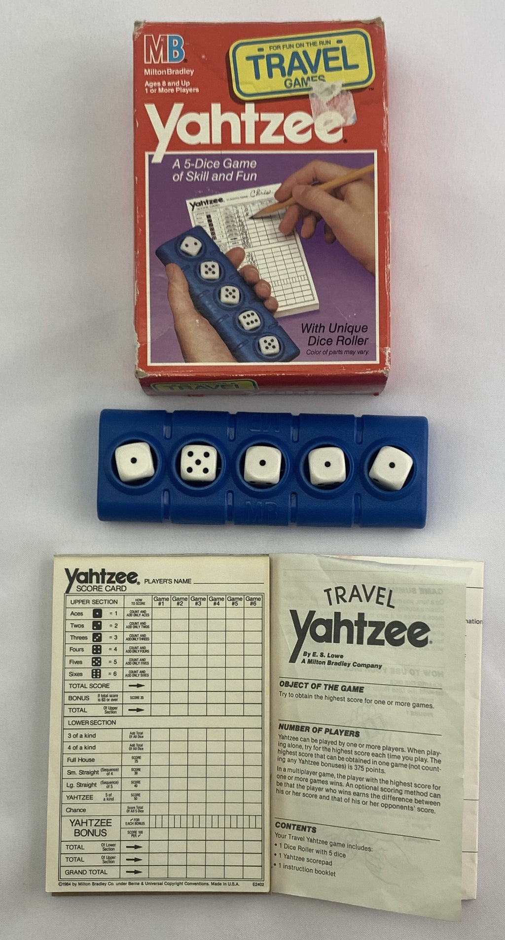 Travel Yahtzee Game - 1989 - Milton Bradley - Great Condition
