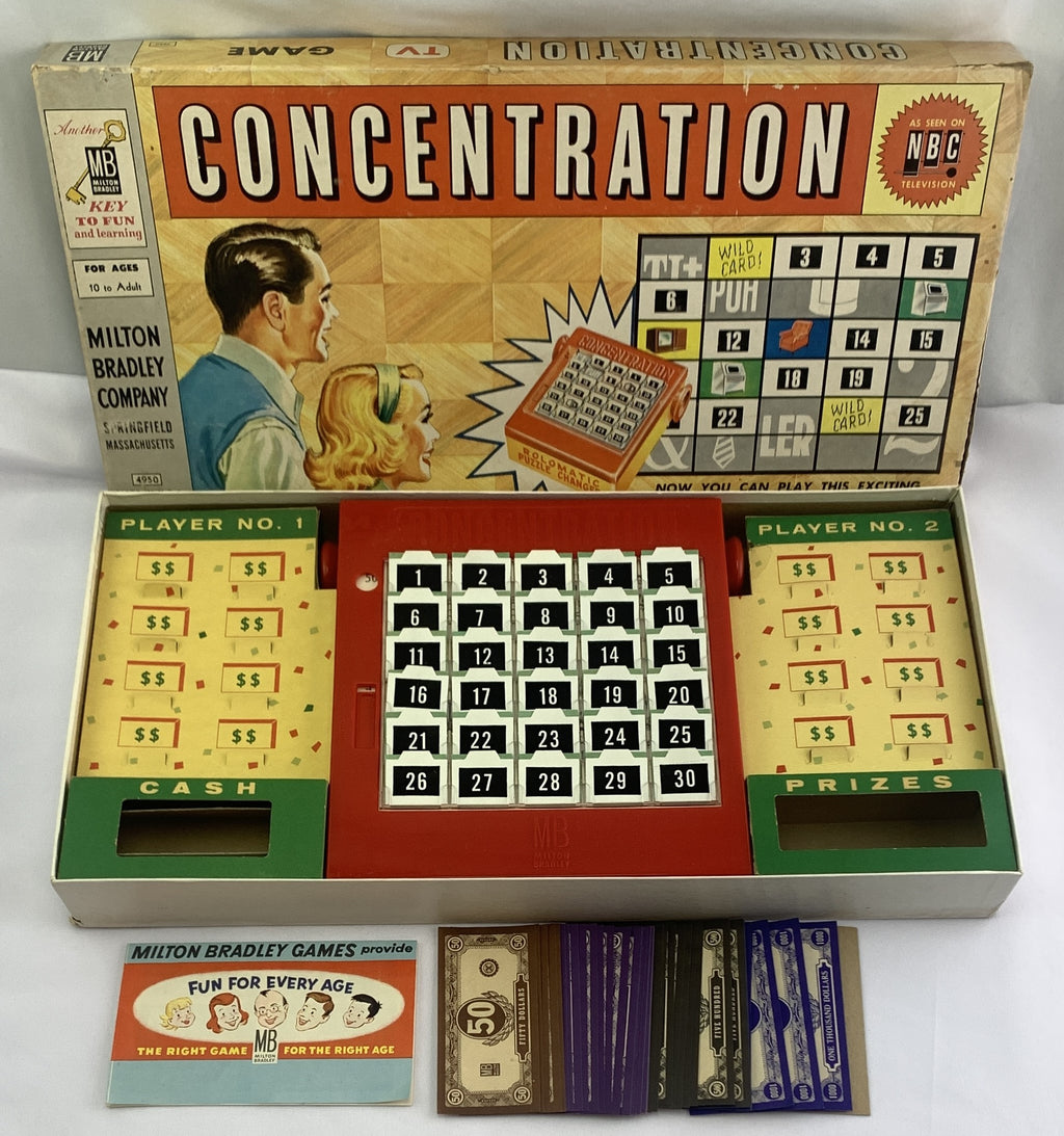 Concentration Game 1st Edition - 1959 - Milton Bradley - Great Condition