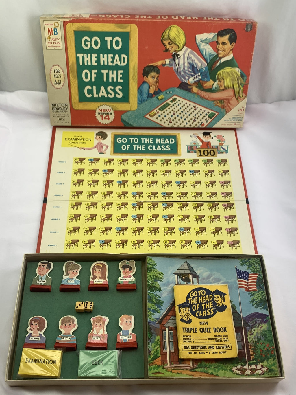 Go To The Head Of The Class Game 15th Edition - 1967 - Milton Bradley - Good Condition