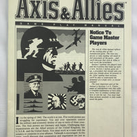 Axis and Allies Game - 1984 - Milton Bradley - Great Condition