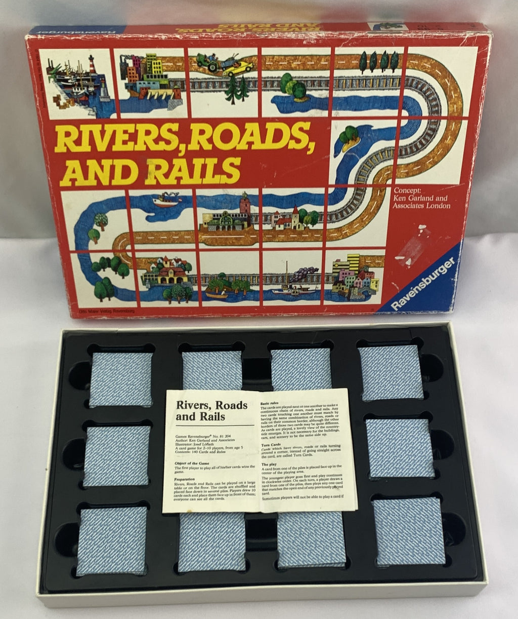 Rivers, Roads & Rails Game - 1984 - Ravensburger - Good Condition