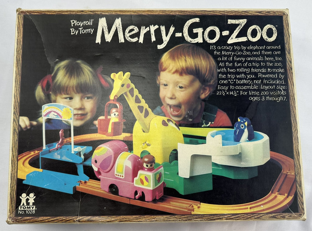 Ancien Jouet Ensemble Train Merry-Go-Zoo Par Tomy Année Ancien Jouet Ensemble Train Merry-Go-Zoo Par Tomy Année