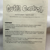 Outta Control Game - 1992 - Parker Brothers - Great Condition
