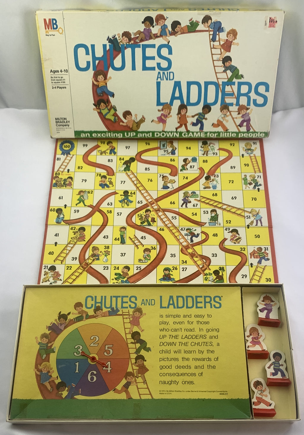 Chutes and Ladders Game - 1974 - Milton Bradley - Great Condition