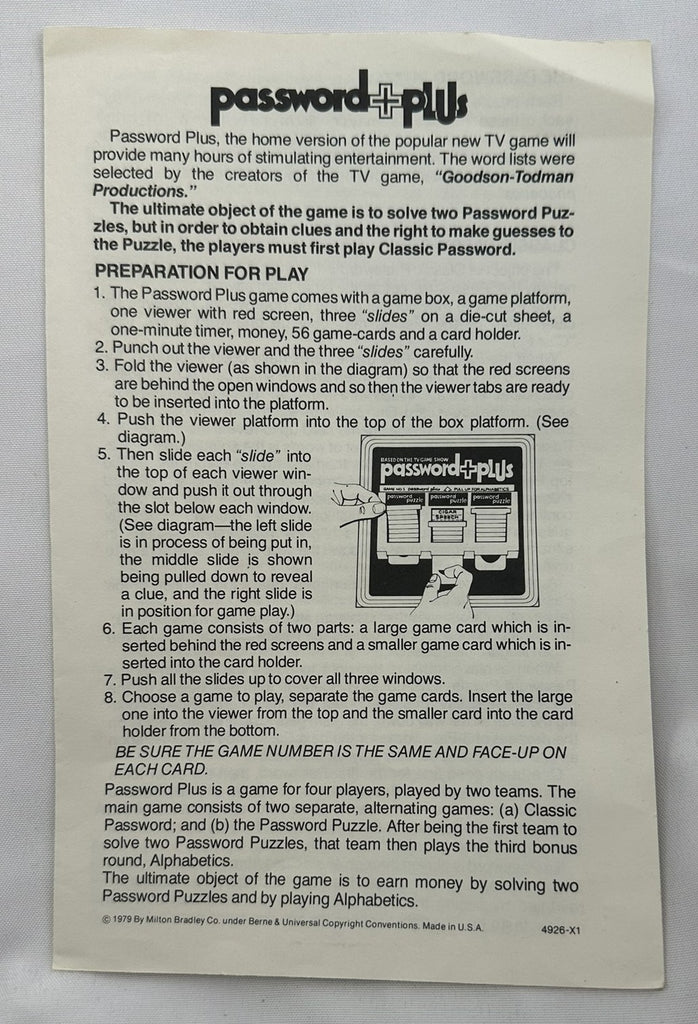 Password Plus Pc Game Password Plus Game - 1978 - Milton Bradley - Good Condition | Mandi's ...
