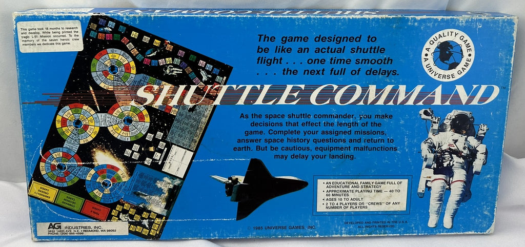 Shuttle Command Machine Shuttle Command Game - 1985 - Universe Games - Good Condition | Mandi's ...