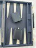 Deluxe Suede Backgammon Set 15" x 10" Gray/White - Complete - Great Condition