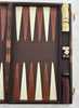 Backgammon Set 17 1/2" x 11" Brown/White - Complete - Great Condition