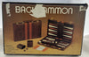 Backgammon Set 17 1/2" x 11" Brown/White - Complete - Great Condition