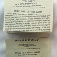 Monopoly Game - 1961 - Parker Brothers - Great Condition