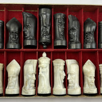 Ganine Gothic Chess Set Tournament Edition - 1957 - Pacific Game Co - Very Good Condition